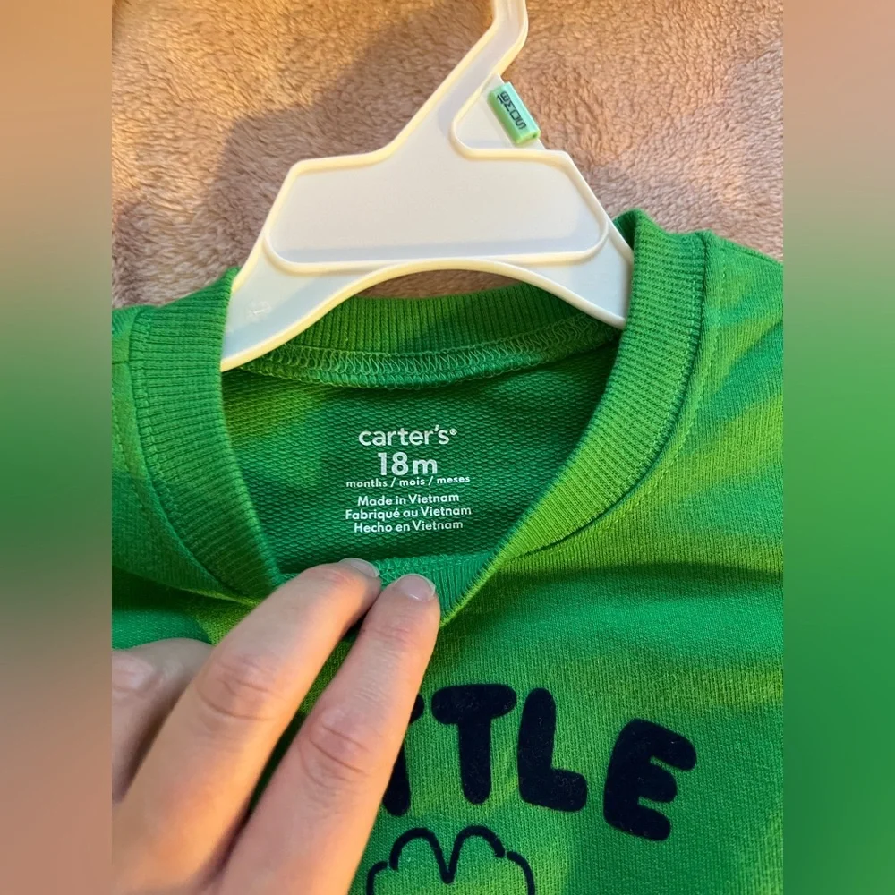NWT Carter’s St. Patrick’s Day Shamrock Little and Lucky Irish Terry Romper